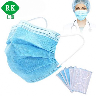 3 Ply Non-Woven White Disposable Kn-95   Face Mask3ply Non Woven Mask